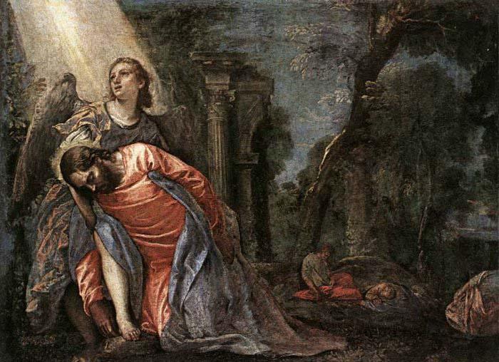 Paolo  Veronese Christ in the Garden Supported by an Angel China oil painting art